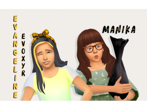 Maxis Match evangeline by evoxyr manika by marsosims by celeschul - The Sims 4 Custom Content