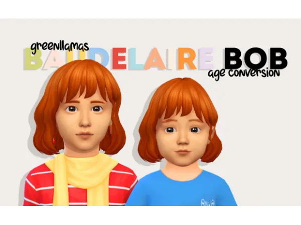 Maxis Match baudelaire bob by greenllamas by celeschul - The Sims 4 Custom Content