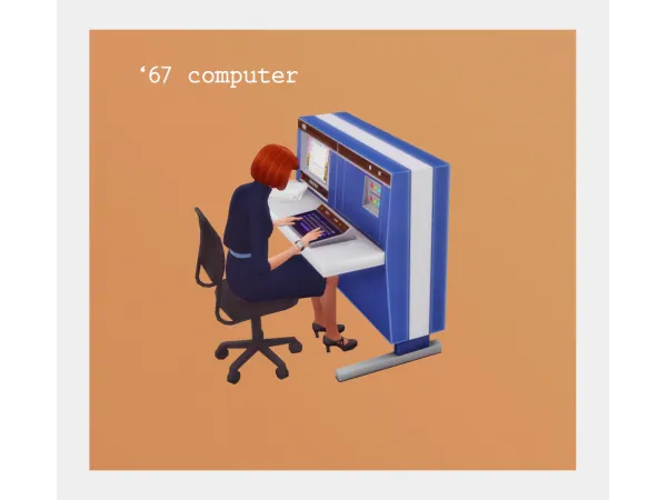 Maxis Match 1967 computer - The Sims 4 Custom Content