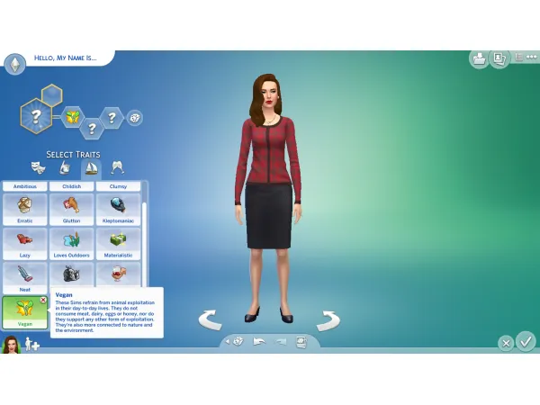 Alpha Zoles21 Vegan trait by Zoles21 - The Sims 4 Custom Content