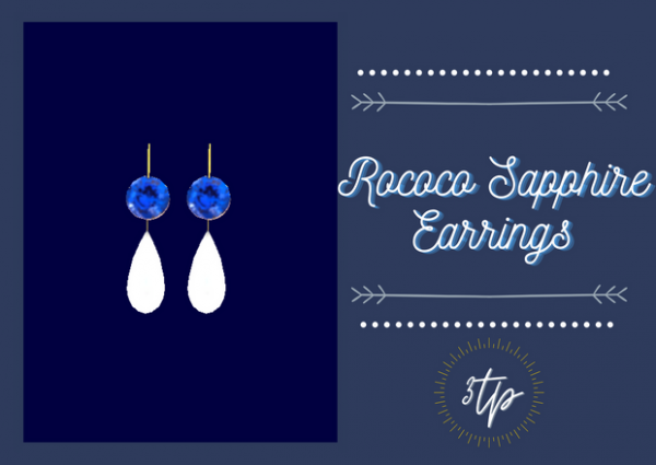 Alpha Rococo Sapphire Earrings by simsfinds - The Sims 4 Custom Content
