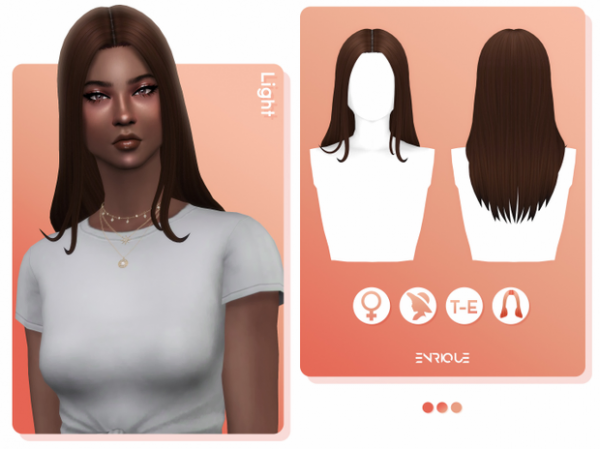 Maxis Match [EnriqueS4] Light Hairstyle by enriques4 - The Sims 4 Custom Content