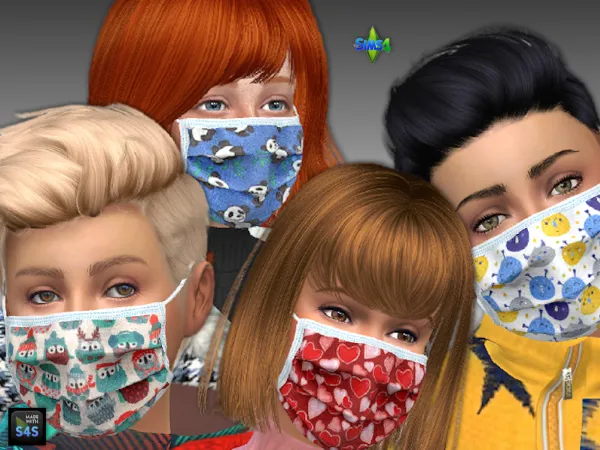 Alpha FACE MASKS FOR CHILDREN - The Sims 4 Custom Content