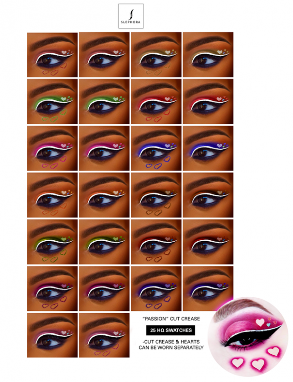 Alpha PASSION CUT CREASE EYESHADOW by simsfinds - The Sims 4 Custom Content