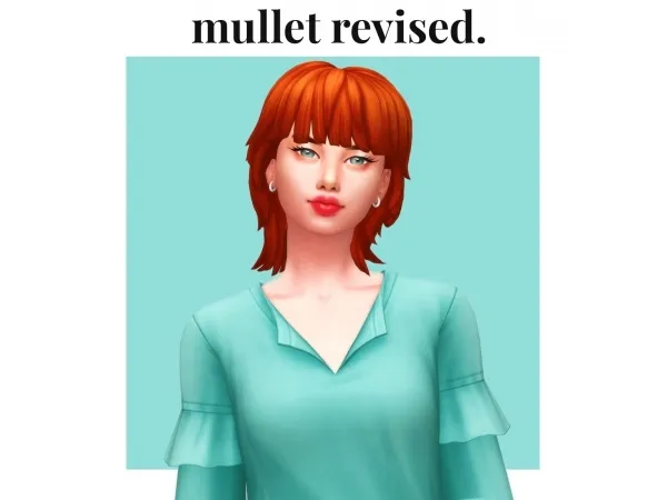 Maxis Match mullet revised by glimmerguk - The Sims 4 Custom Content