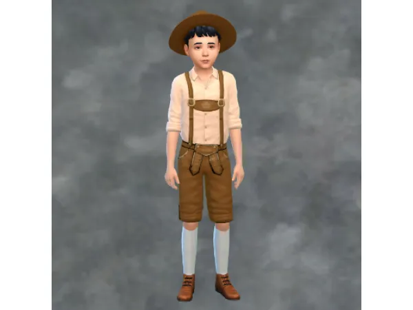 Maxis Match Windenburg Lederhosen for boys - The Sims 4 Custom Content