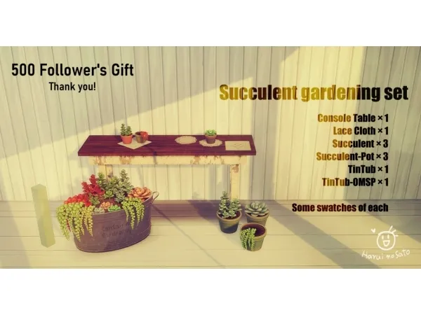 Maxis Match Succulent gardening set - The Sims 4 Custom Content