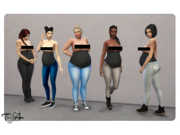 Maxis Match Maternity ACC Jeans by therran91 - The Sims 4 Custom Content