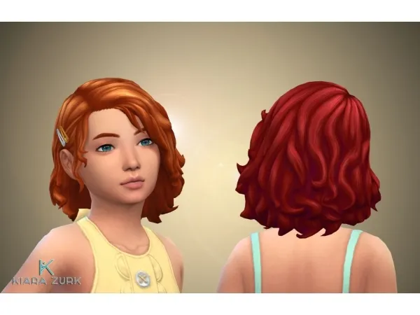 Maxis Match Peggy Hairstyle for Girls Clips - The Sims 4 Custom Content