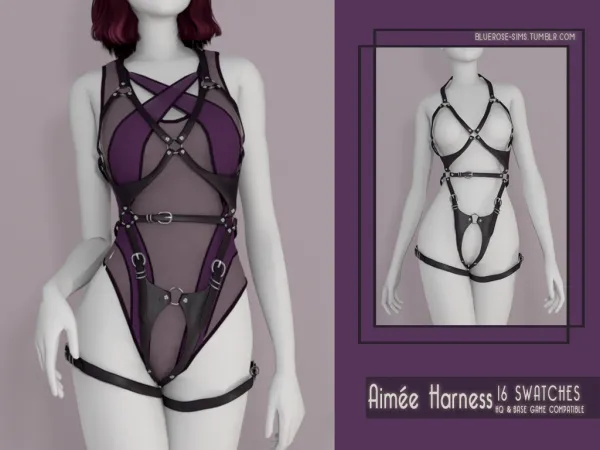 Alpha Aimée Harness BRsims - The Sims 4 Custom Content