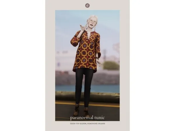 Maxis Match paranormal tunic by sforzinda - The Sims 4 Custom Content