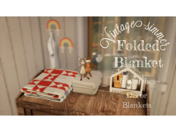 Mix Folded Blankets - The Sims 4 Custom Content