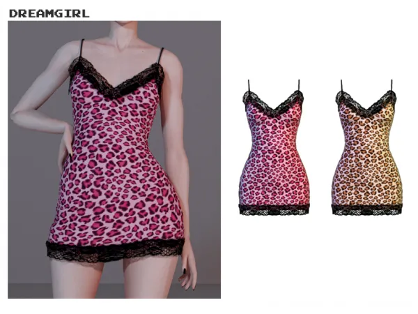 Alpha DREAMGIRL slip dress - The Sims 4 Custom Content
