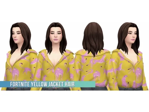Maxis Match Fortnite Yellow Jacket Hair ConversionEdit - The Sims 4 Custom Content