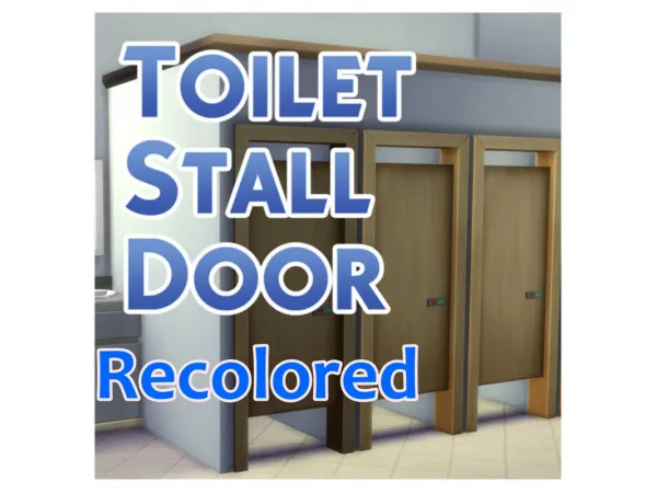 Maxis Match [Recolor] Simple Toilet Stall Door by BlueHorse - The Sims 4 Custom Content