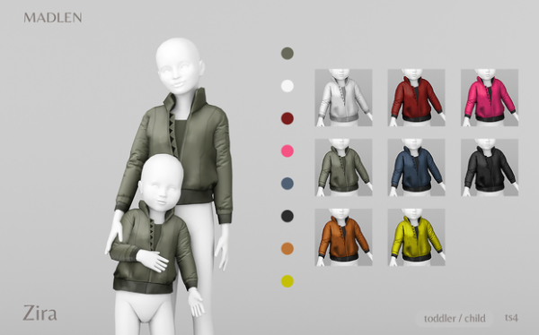 Maxis Match Madlen Zira Jacket (Toddler Child) by madlensims - The Sims 4 Custom Content