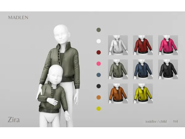 Maxis Match Madlen Zira Jacket (Toddler Child) by Madlen - The Sims 4 Custom Content