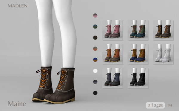 Maxis Match Madlen Maine Boots by madlensims - The Sims 4 Custom Content