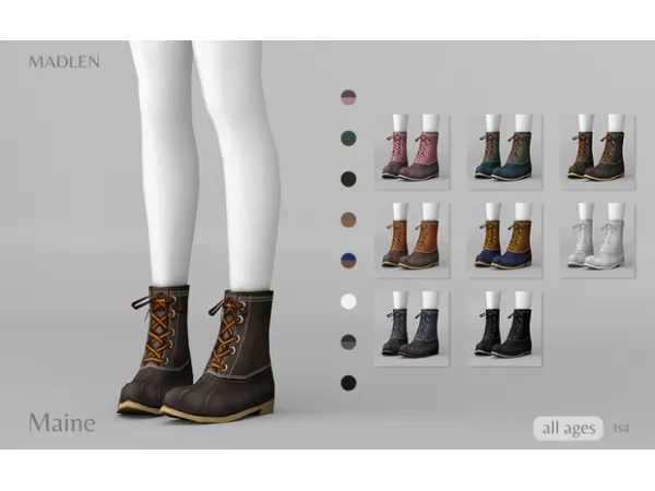 Maxis Match Madlen Maine Boots by Madlen - The Sims 4 Custom Content