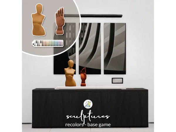 Maxis Match Sculptures by LunaSims - The Sims 4 Custom Content