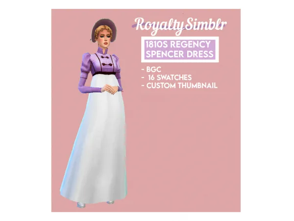 Maxis Match 1810 Regency Spencer - The Sims 4 Custom Content