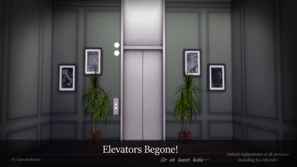 Alpha ELEVATORS BEGONE Elevators Hides with Walls by simsfinds - The Sims 4 Custom Content