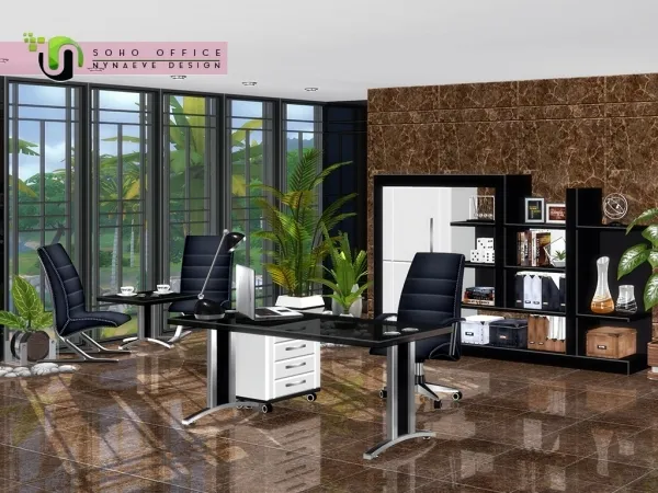 Alpha Soho Office by simsfinds - The Sims 4 Custom Content