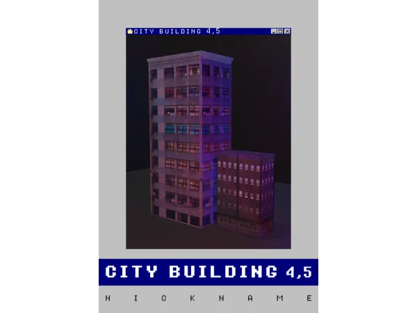 Alpha city building45 by give me a nickname - The Sims 4 Custom Content