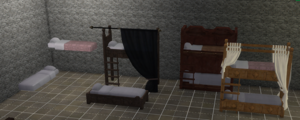 Maxis Match Medieval bunkbeds updated by simsfinds - The Sims 4 Custom Content