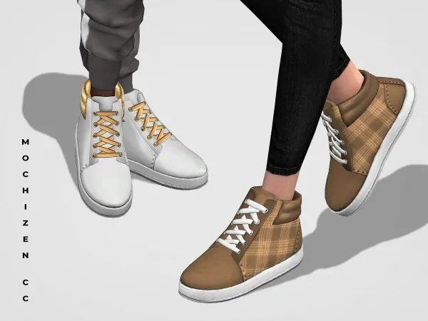 Maxis Match Mochizen High Top Sneakers Female Vers - The Sims 4 Custom Content