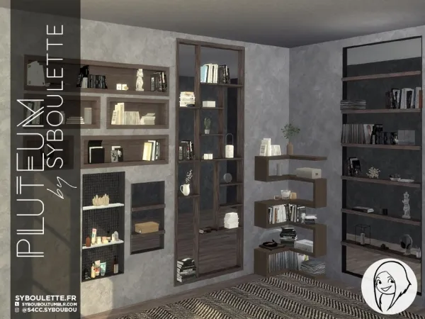 Alpha Pluteum set - The Sims 4 Custom Content