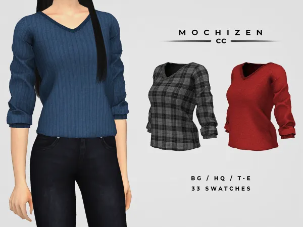 Alpha Mochizen Weekend Sweater Female Vers by mochizen-cc - The Sims 4 Custom Content