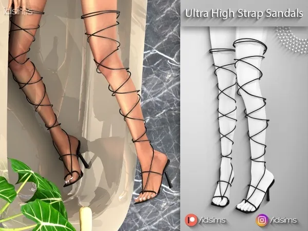Alpha Ultra High Strap Sanfdals by polygoncouture - The Sims 4 Custom Content