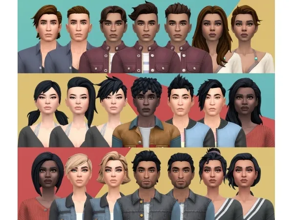 Maxis Match Fortnite Boundless Hair Set ConversionEdit - The Sims 4 Custom Content