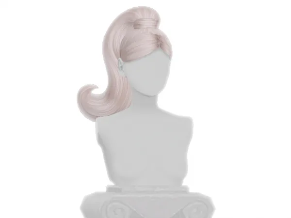 Alpha GramSims Silkstone Hair - The Sims 4 Custom Content