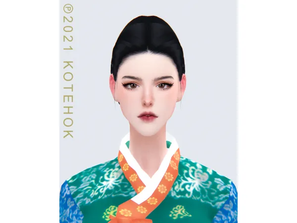 Alpha Korean Braid Hair by kotehoksims - The Sims 4 Custom Content