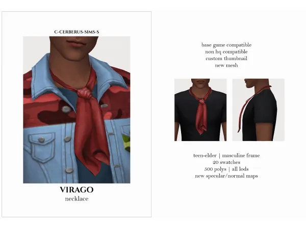 Maxis Match gumusservi pants virago scarf - The Sims 4 Custom Content