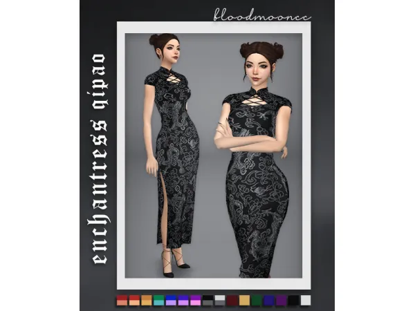 Alpha Enchantress QipaoCheongsam - The Sims 4 Custom Content