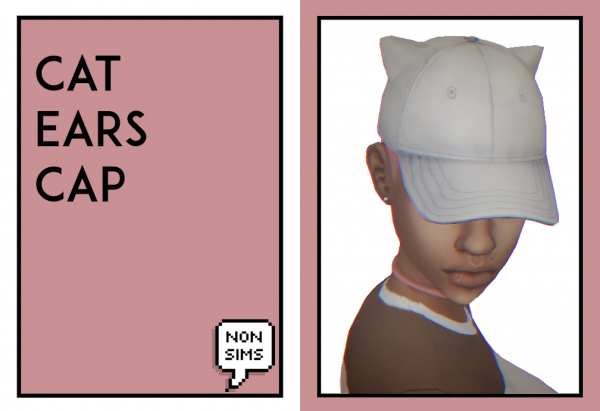 Maxis Match Cat Ears Cap by simsfinds - The Sims 4 Custom Content