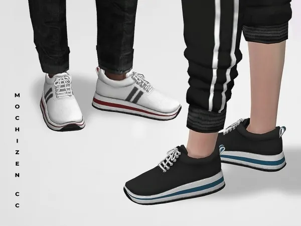 Alpha Mochizen Everyday Sneakers Male Vers - The Sims 4 Custom Content