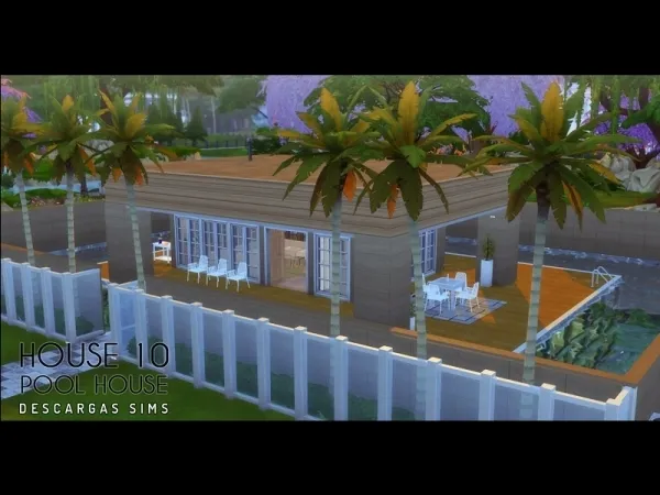 Maxis Match House 10 Pool House - The Sims 4 Custom Content