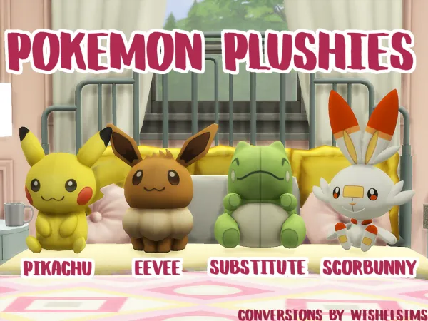 Maxis Match Pokemon Plushies - The Sims 4 Custom Content