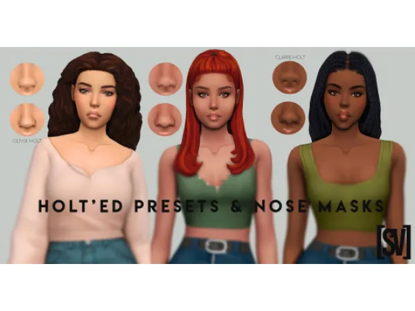 Maxis Match HOLTED PRESETS NOSE MASK - The Sims 4 Custom Content