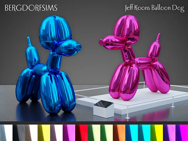 Alpha Jeff Koons Balloon Dog Sculptures - The Sims 4 Custom Content