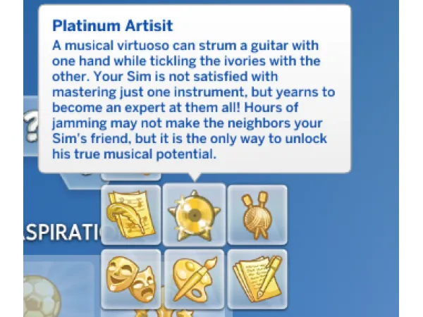 Maxis Match Platinum Artist Aspiration by adeepindigo - The Sims 4 Custom Content