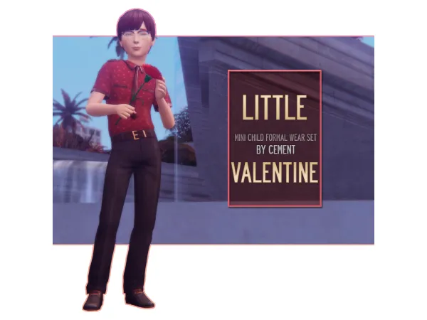 Maxis Match Little Valentine Mini Child Formal Wear Set - The Sims 4 Custom Content