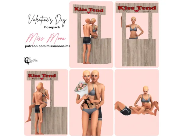 Mix Valentine's Day posepack - The Sims 4 Custom Content
