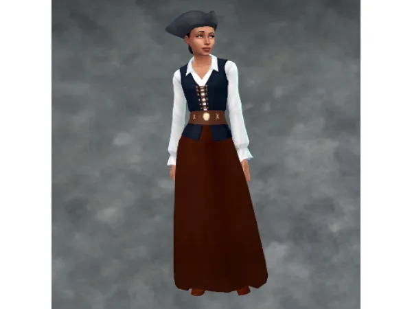 Maxis Match Barnacle Pirate Bandit Dress - The Sims 4 Custom Content