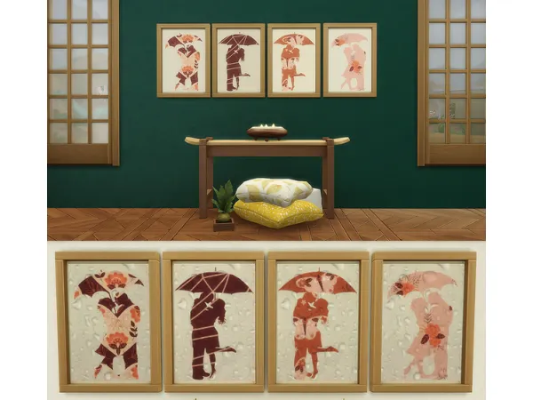 Maxis Match Rainy Romance by Tianella - The Sims 4 Custom Content