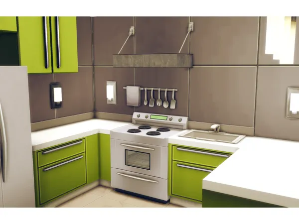 Maxis Match Modern Wall Mounted Stove Hood - The Sims 4 Custom Content
